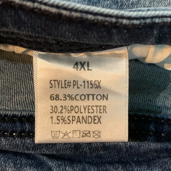 VIP Honey Blue Jean Denim Plus Size Women's Shorts 4XL - Picture 8 of 9